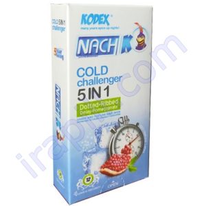 کاندوم سرد تاخیری ناچ کدکس مدل Cold Challenger 5in1 بسته 12 عددی