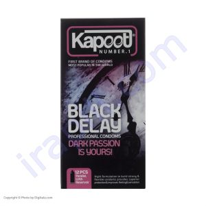 کاندوم تاخیری کاپوت مدل Black Delay بسته 12 عددی