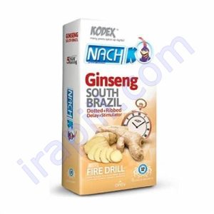 کاندوم تاخیری و خاردار مدل Ginseng ناچ کدکس 12عددی