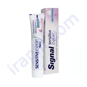 خمیر دندان سیگنال سری Sensitive Expert مدل Whitening حجم 100 میلی لیتر
