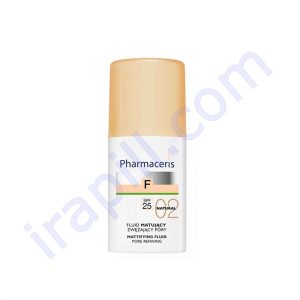 کرم پودر مایع مات کننده SPF25 رنگی Natural-02 فارماسریز 30 میلی لیتر