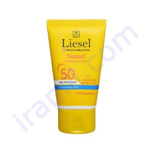 کرم ضد آفتاب بی رنگ سانسل لایسل SPF50  مناسب پوستهای مختلط 40 میلی لیتر