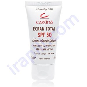 کرم ضد آفتاب مینرال رنگی SPF 50 کارلینا 50 میلی لیتر