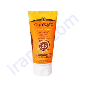 کرم ضد آفتاب رنگی ( بژ روشن) فاقد چربی سان سیف SPF35 حجم 50 میلی لیتر