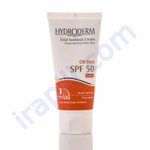 کرم ضد آفتاب رنگی فاقد چربی SPF 50 هیدرودرم 50 میلی لیتر