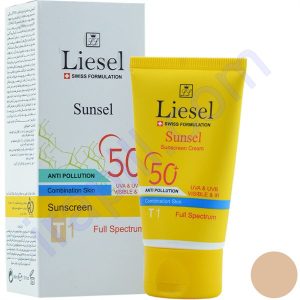 کرم ضد آفتاب رنگی سانسل لایسل  SPF50 مناسب پوستهای مختلط 40 میلی لیتر- T1