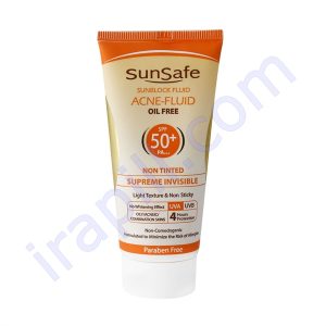 کرم ضد آفتاب SPF50 فاقد چربی سان سیف حجم 50 میلی لیتر