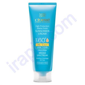کرم ضد آفتاب بژ طبیعی +SPF60 سینره حجم 50 میلی لیتر