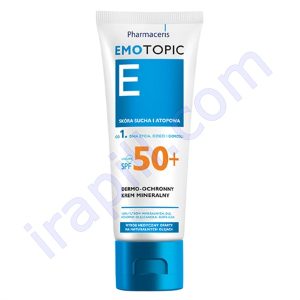 کرم ضد آفتاب مخصوص پوستهای خشک و حساس SPF50  فارماسریز E حجم 75 میلی لیتر