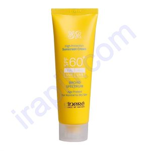 کرم ضد آفتاب +SPF60 سینره بدون رنگ حجم 50 میلی لیتر