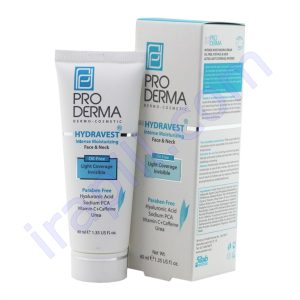 کرم مرطوب کننده قوی صورت و گردن پرودرما بی رنگ 40 میلی لیتر