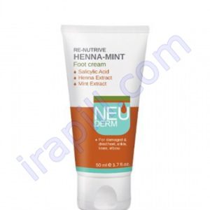 کرم ترک پا نئودرم مدل Henna-Mint حجم 50 میلی لیتر