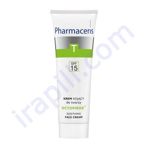 کرم تسکین دهنده صورت با SPF15  اکتو پیروکس فارماسریز T حجم 30 میلی لیتر