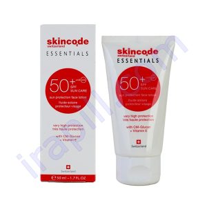 لوسیون ضد آفتاب بی رنگ  فاقد چربی اسکین کد SPF50 حجم 50 میلی لیتر