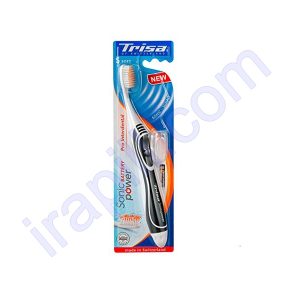 مسواک برقی سری Sonic Power مدل Pro Interdental Battery با برس نرم تریزا رنگ سیاه