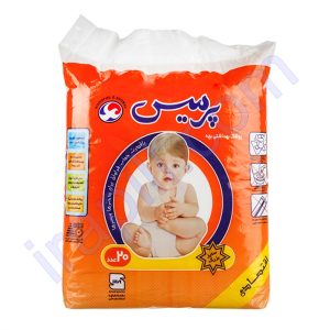 پوشک معمولی پرمیس سایز بزرگ مخصوص کودکان 7 تا 18 کیلوگرم بسته 20 عددی