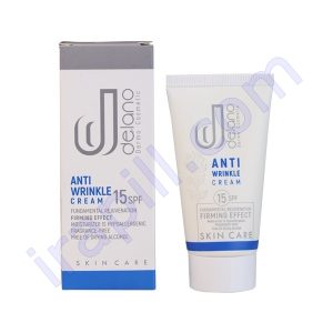 کرم ضد چروک قوی SPF15 دلانو مدل آنتی ایجینگ 50 میلی لیتر