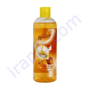 ژل دوش ویتامینه شیر و عسل و بادام رینوزیت 400 میلی لیتر
