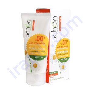کرم ضد آفتاب بی رنگ فاقد چربی شون ⁺SPF50 مناسب پوست های مختلط و چرب ۵۰ میلی لیتر