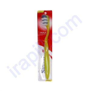 مسواک سیگنال مدل Triple Clean با فرچه متوسط رنگ زرد