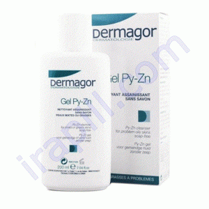 ژل پاک کننده مناسب پوست چرب و مختلط Gel py Zn درماگور 200 میلی لیتر