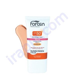 ژل ضد آفتاب فاقد چربی فاربن SPF50 رنگ بژ روشن حجم 50 میلی لیتر