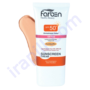 ژل ضد آفتاب فاقد چربی فاربن SPF50 رنگ بژ طبیعی حجم 50 میلی لیتر