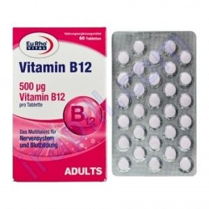 قرص ویتامین B12 یوروویتال 60 عددی