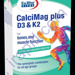 قرص کلسی مگ پلاس D3 و K2 یوروویتال 60 عدد